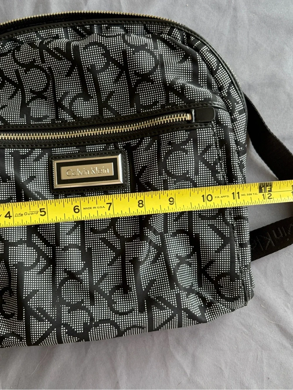 Calvin Klein Black Logo Nylon Crossbody Backpack